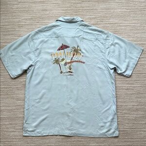 Tommy Bahama Designated Driver Embroidered Mens Hawaiian Camp Shirt Size X-Large